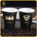 Unique Style Black Coffee Paper Cup Creative Design with Lid